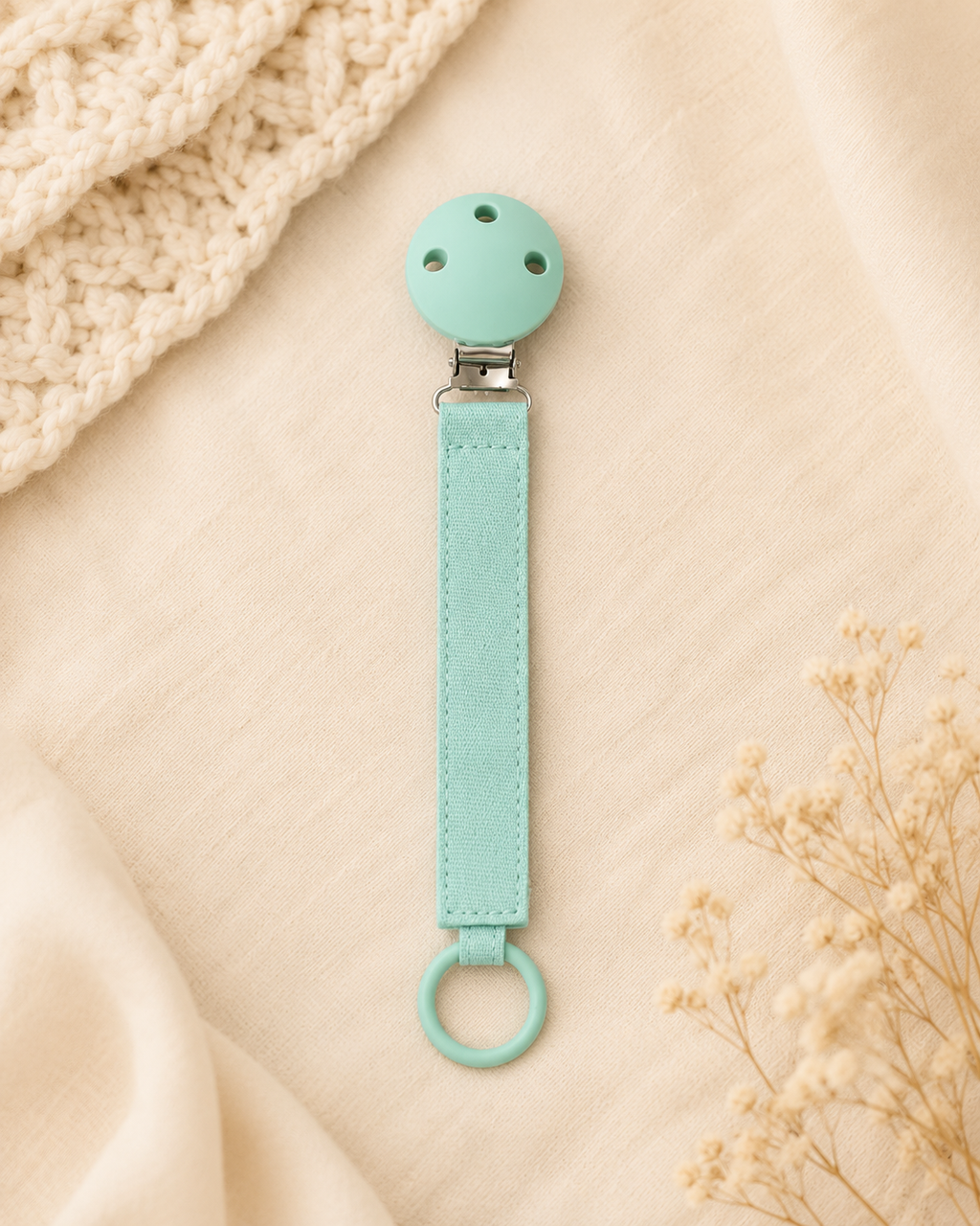 BPA-Free Silicone Pacifier Clip – Soft & Safe Baby Pacifier Holder