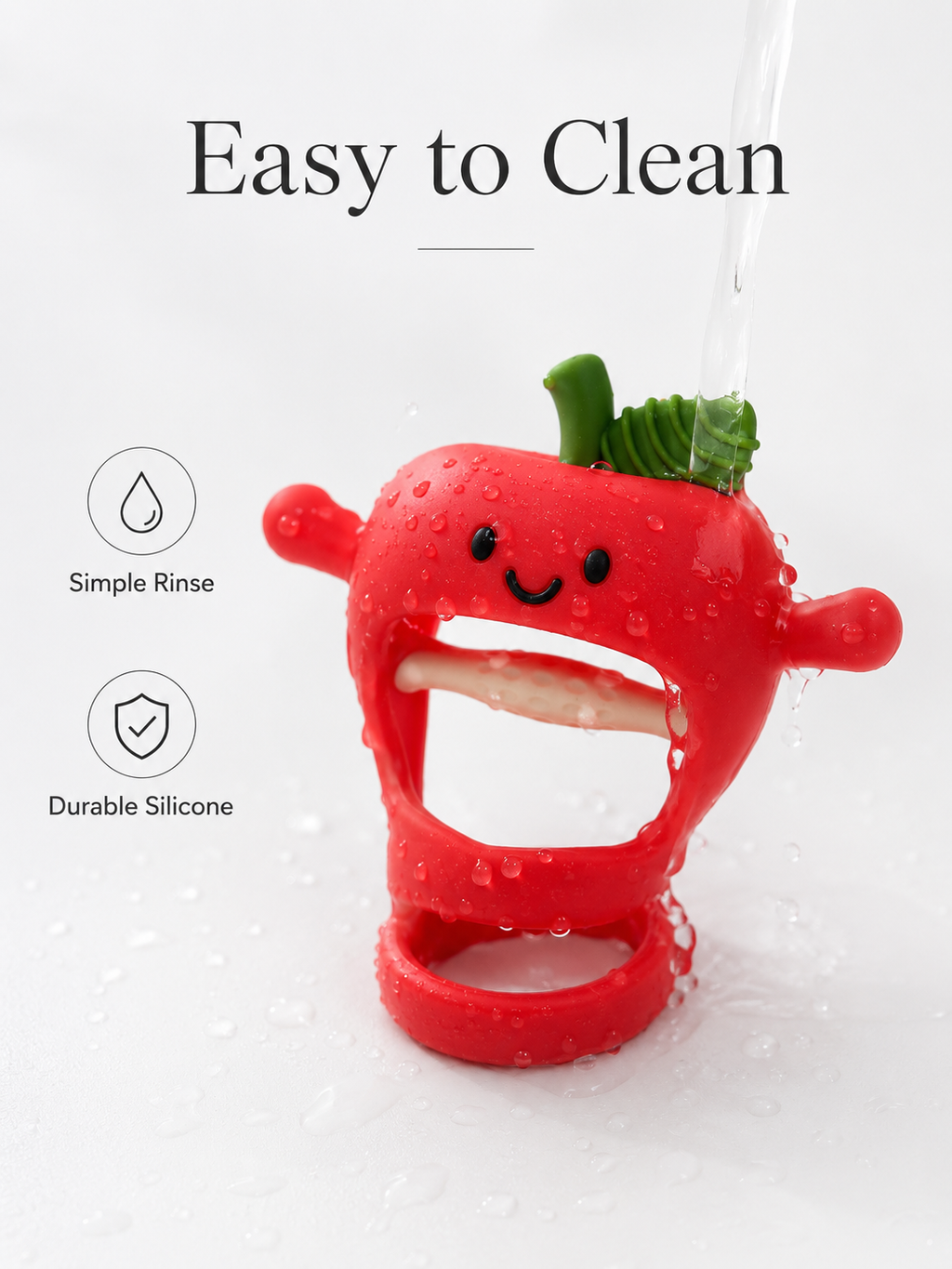 Apple Wrist Baby Teether™ | BPA-Free Food-Grade Silicone Anti-Drop Teething Glove