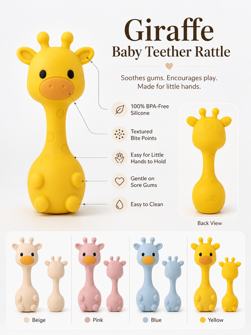 Giraffe Baby Teether Rattle™