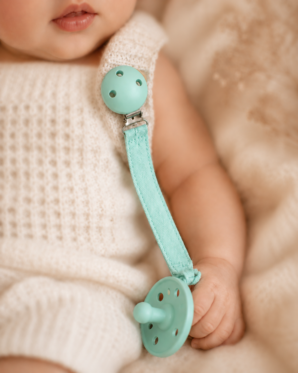 BPA-Free Silicone Pacifier Clip – Soft & Safe Baby Pacifier Holder