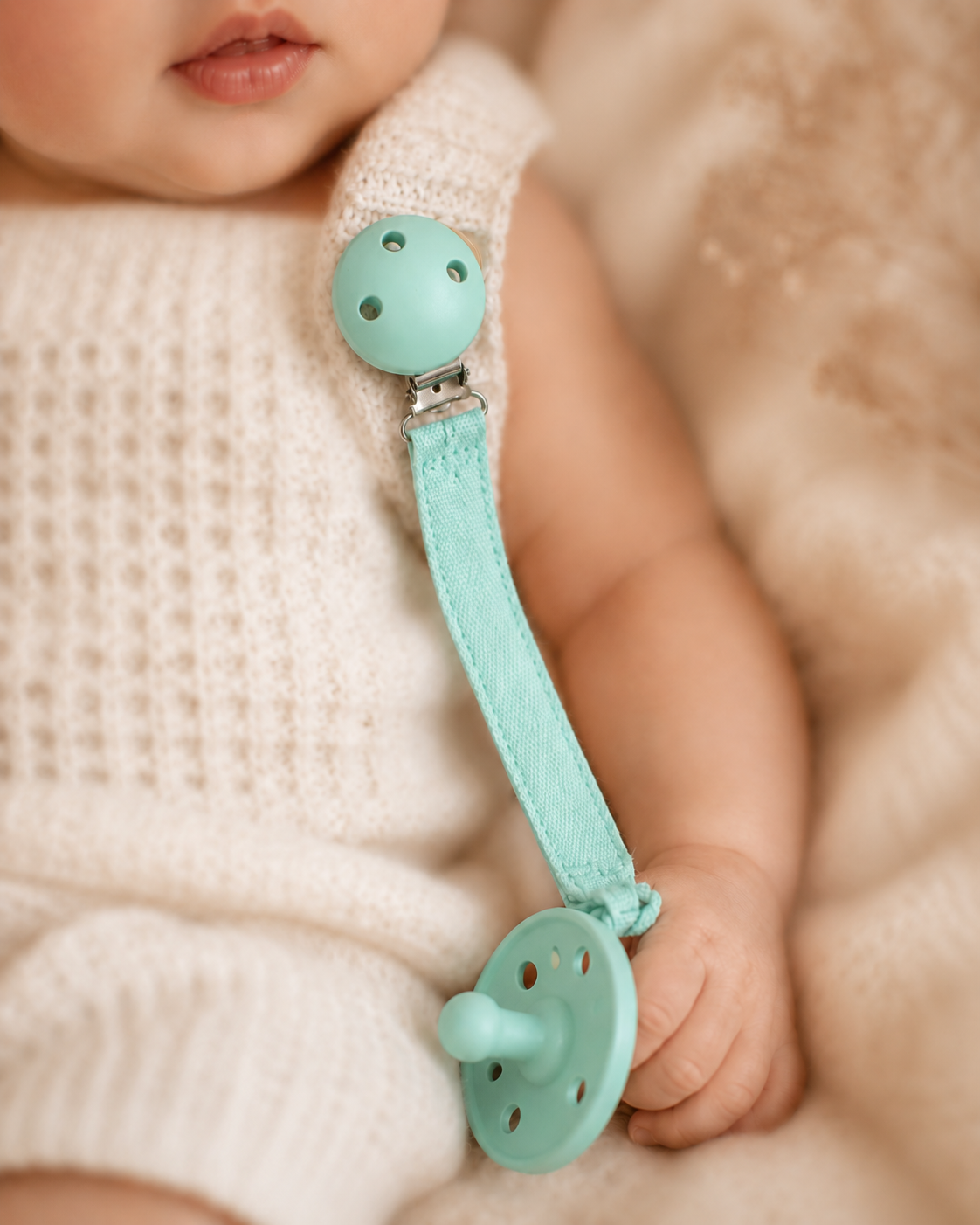 BPA-Free Silicone Pacifier Clip – Soft & Safe Baby Pacifier Holder
